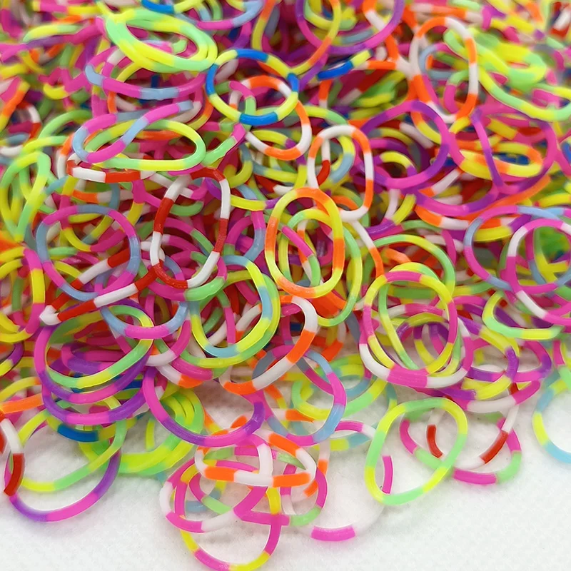 2023 New Fluorescent Luminous Bracelet Making Leather Band DIY Rubber Ribbon Girl Wristband Party Supplies Luminous Toys