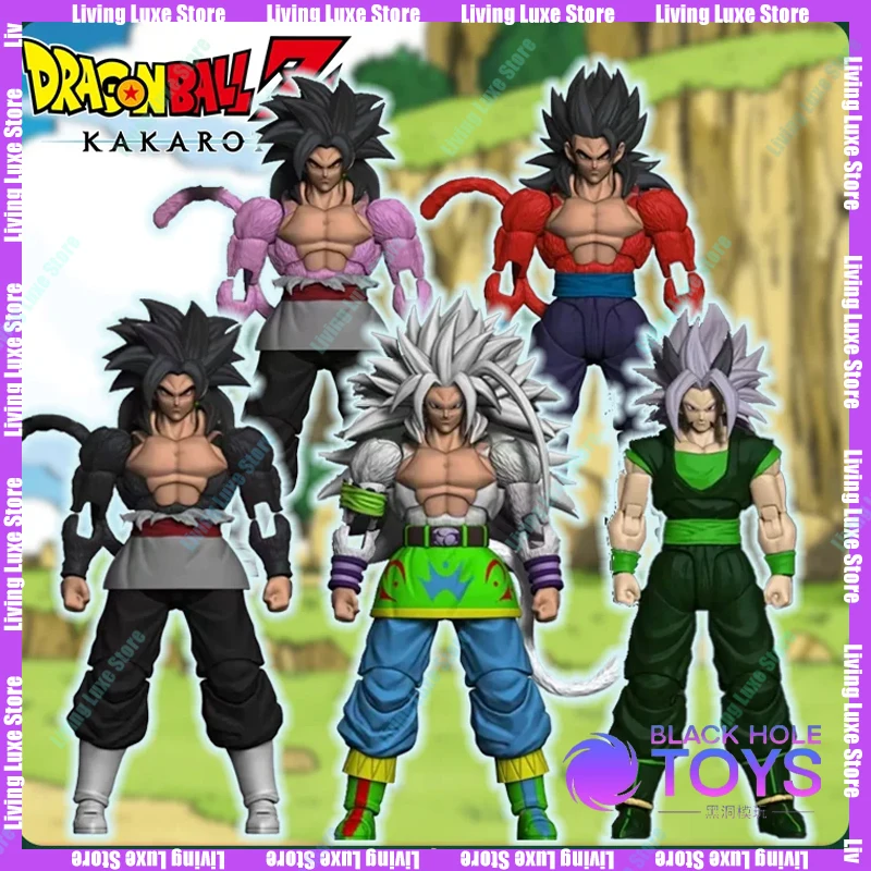 

KW Dragon Ball Black Goku Son Goku Son Gohan Anime Action Figure Super Saiyan Movie Version Dbz Model with Multiple Accessories