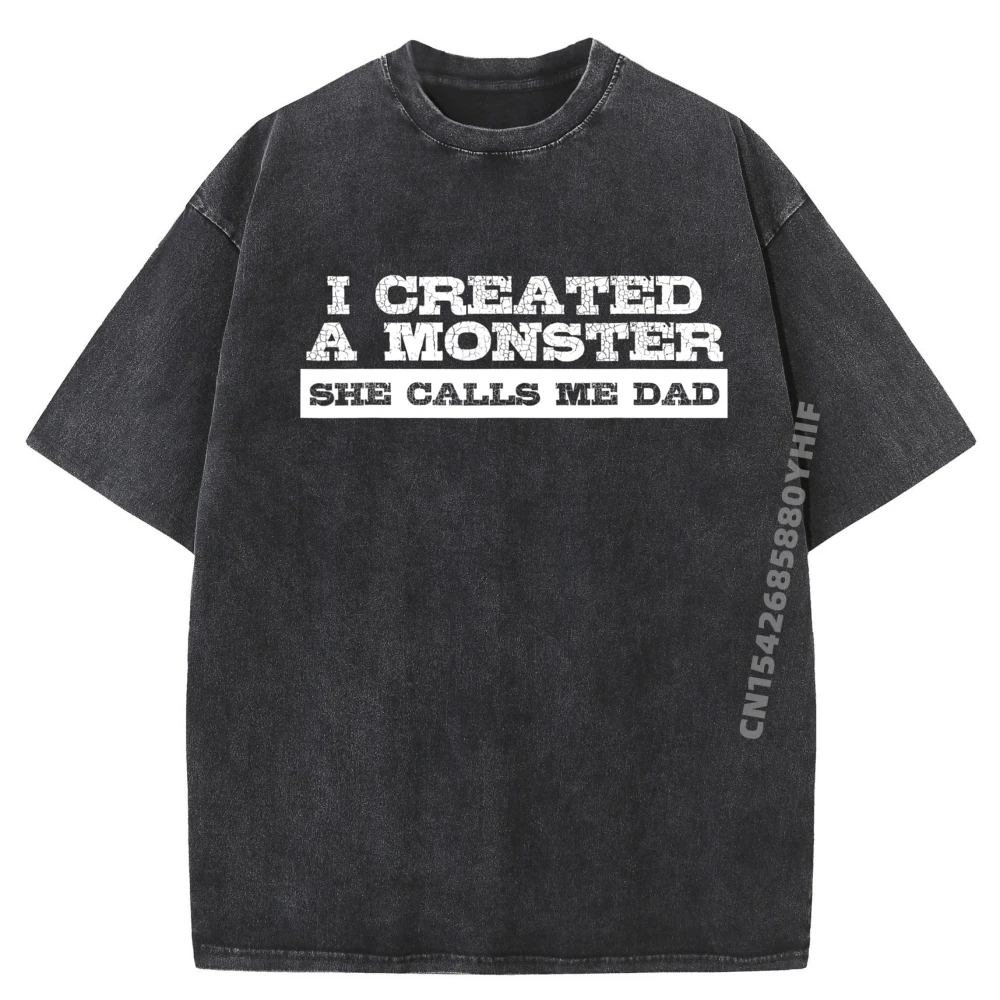 

Funny Tshirt Gift For Dad From Daughter First Father's Day Luxury T Shirt Mens High Quality Washed Clothes