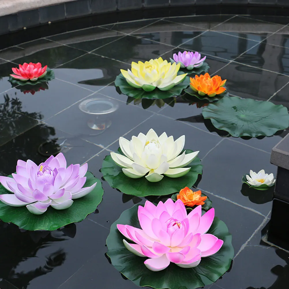 

2Pcs Simulation Lotus Leaves EVA Floating Pond Decor Artificial Plants Outdoor Garden Fish Tank Realistic nament