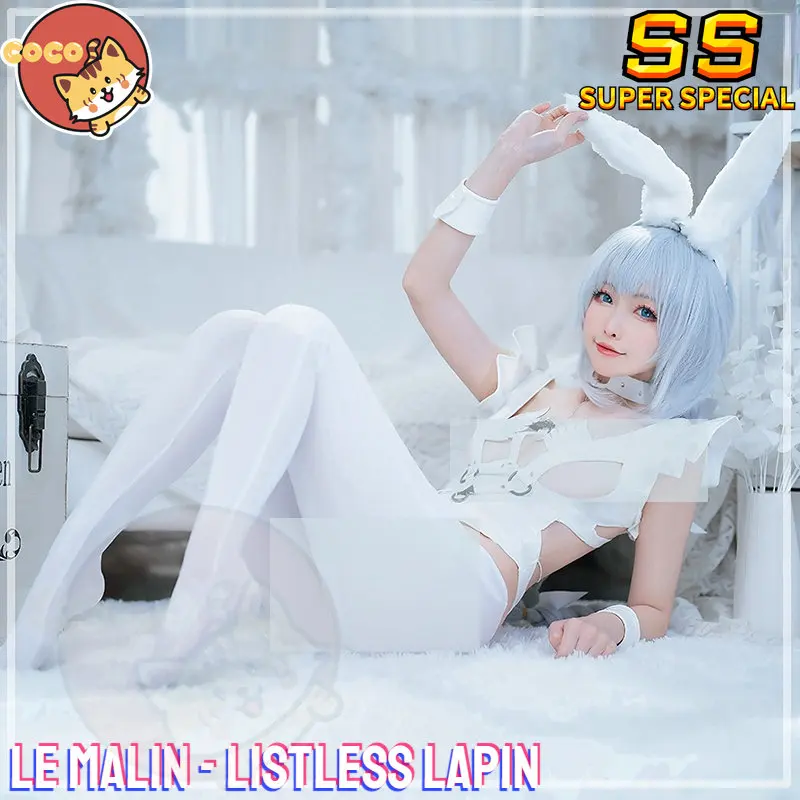 CoCos-SS Game Azur Lane Le Malin Listless Lapin Cosplay Costume Azur Lane Cosplay MNF Le Malin Listless Lapin Costume and Wig