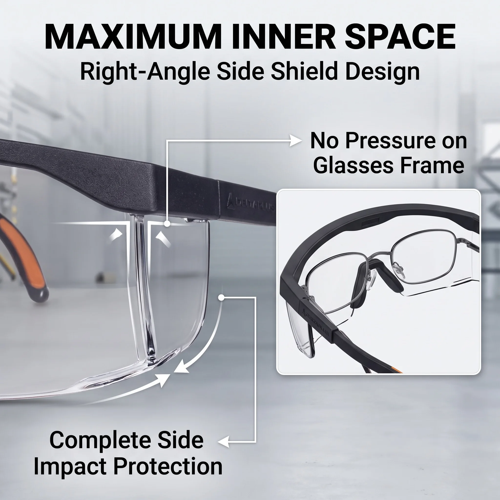 Delta Plus Safety Glasses Clear Protective Eyewear Work Goggles Side Shields Scratchproof Anti Fog Lentes de Seguridad PPE