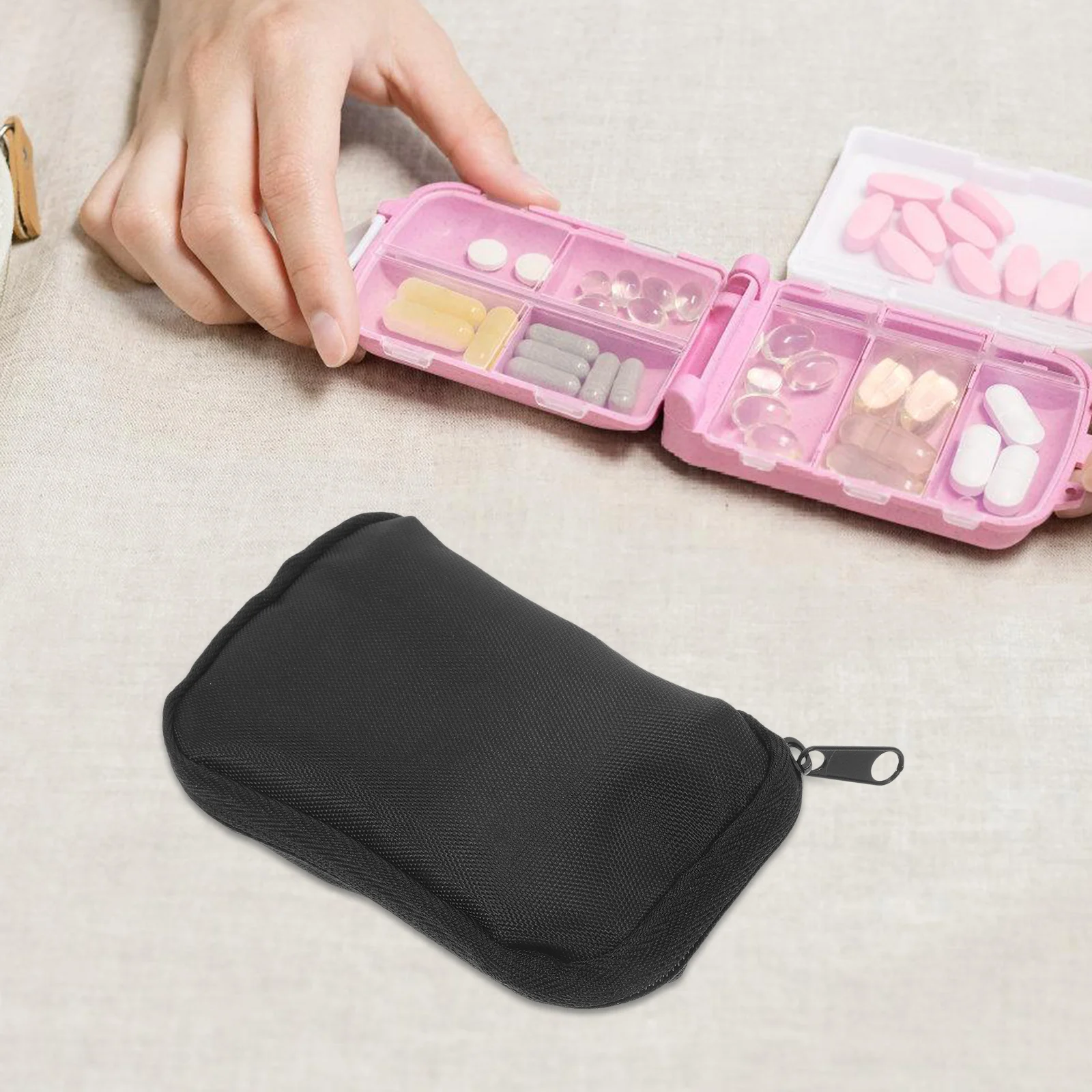 Blood Glucose Meter Storage Bag Case for Portable Fabric Diabetes Supplies Travel