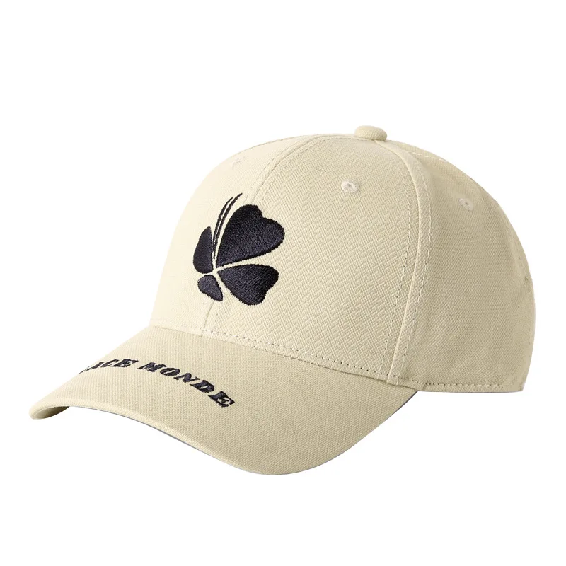 Clover Baseball Hat for Women Spring and Autumn 2024 New Versatile Face Showcasing Small Sun Protection and Sunshade Hat Big Emb