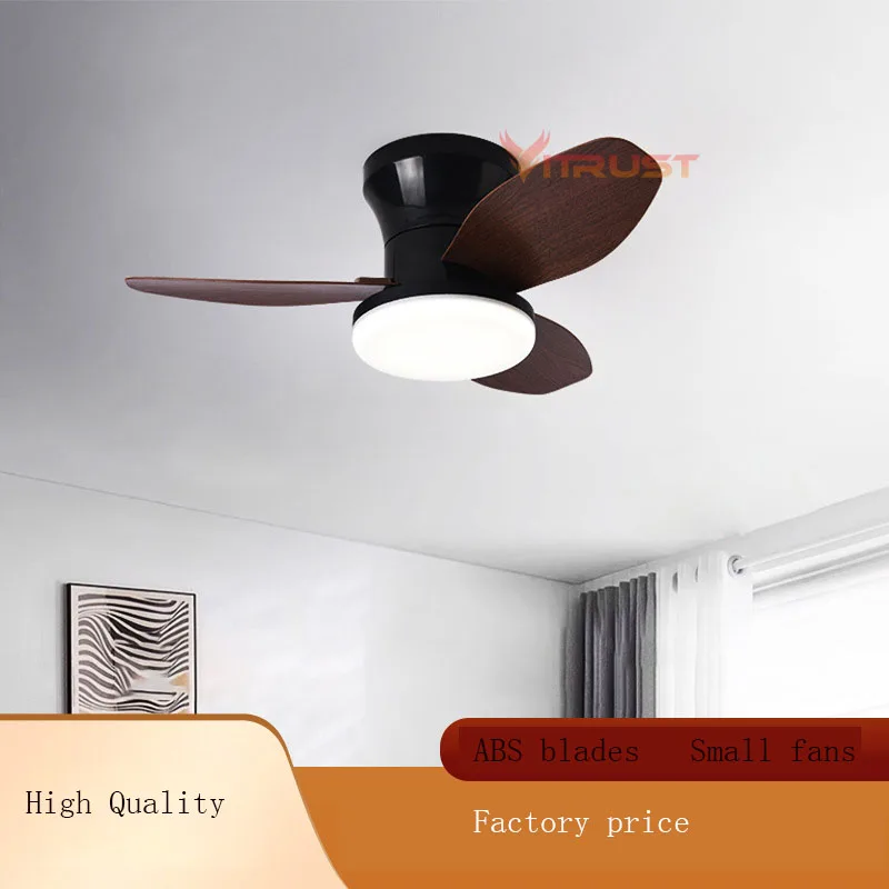 Mini Ceiling Fan Lamp Light LED Small Ceiling Fan 25in 36inch Bedroom Dining Room Black White Ceiling Fan Remote Fan 110V 220V