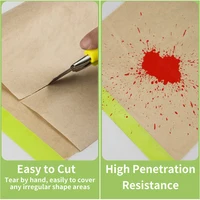 Pre-Taped Masking Paper Wall Treatment Covering For Painting Spray Masking Protective Paper Car Beauty Paint Masking Craft Paper 2