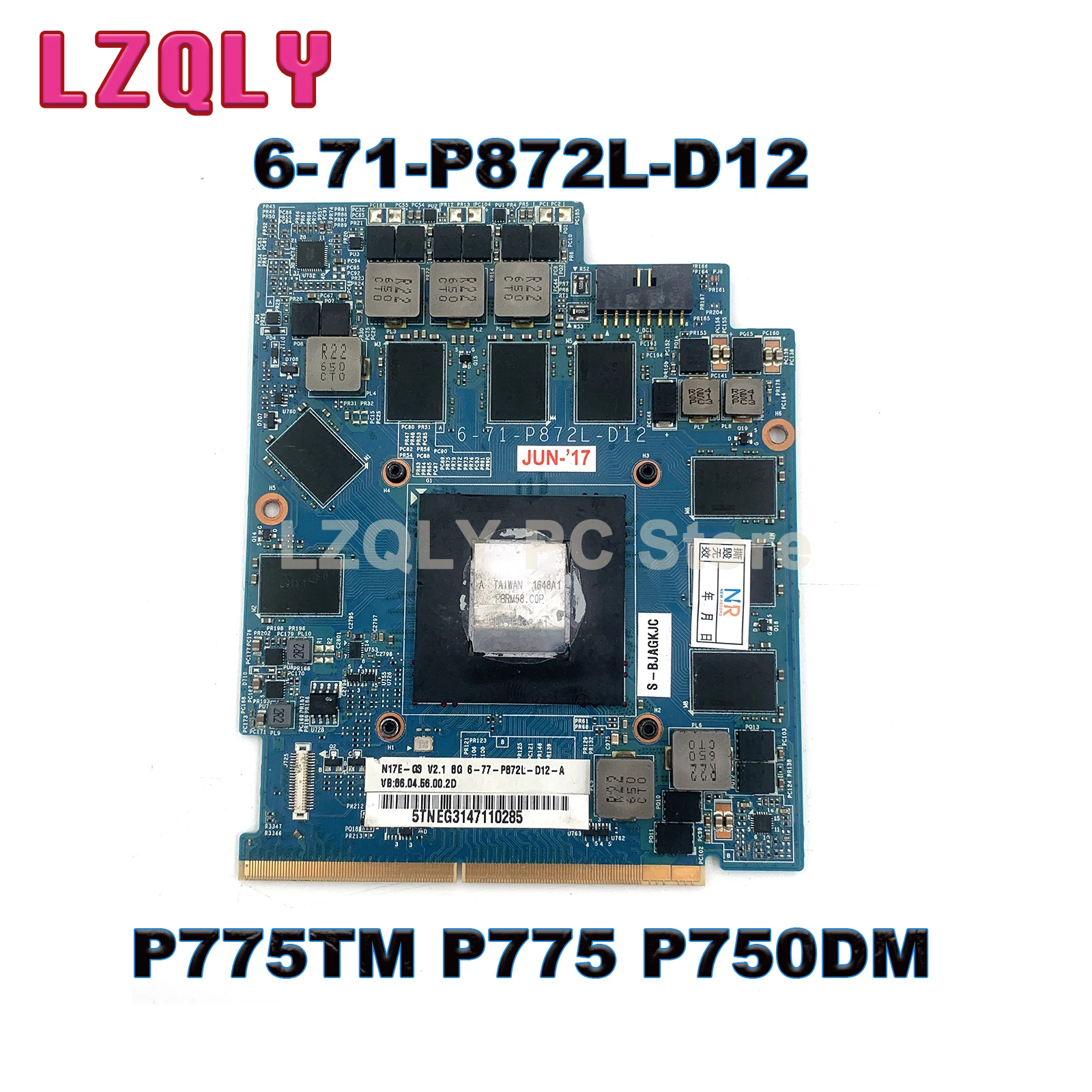 PARA Clevo P775TM P775 P750DM P750TM P870DM P870TM placa gráfica 6-71-P872L-D12 gtx1080 GPU 8GB 100% testado OK