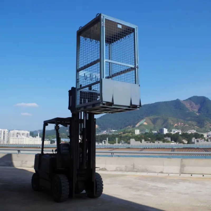 Heavy duty steel mesh sling storage cage for storing lifting equipment, chains and tools