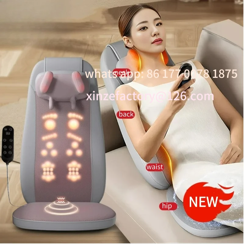

Customizable Shiatsu Full Body Massager with Heat Massage Chair Pad Kneading for Neck Back Shoulder Massage Cushion Seat