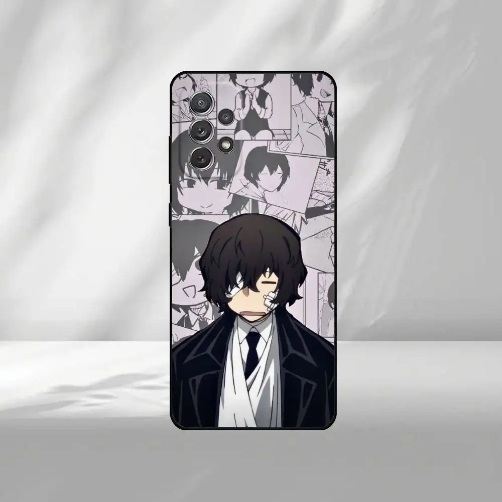 เคสโทรศัพท์ลายอนิเมะ Bungo Stray Dogs ตัวละคร Dazai Osamu สำหรับ Samsung S25,S24,S21,S22,S23,S30,Ultra,S20,Plus, วัสดุแบบนิ่ม สีดำ