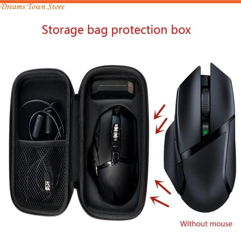 HX6A Protective EVA Hard for Case for Basilisk X Hyperspeed Wireless Mouse Carrying Storage Bag Simple Stylish and Stro