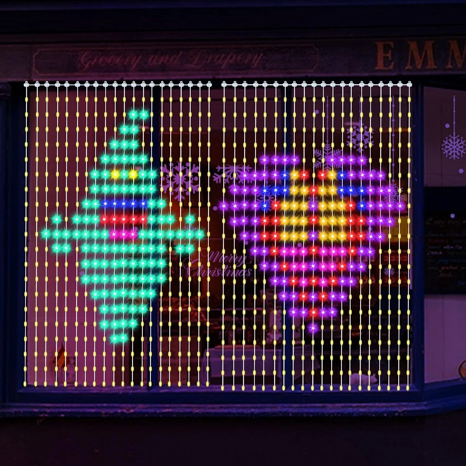 الذكية بلوتوث RGBIC LED الستار سلسلة ضوء حلم اللون للبرمجة الجنية أضواء عيد الميلاد لحفل الزفاف نافذة ديكور