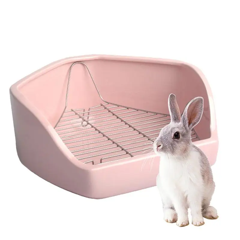 Guinea Pig Litter Box For Cage Bunny Corner Litter Rabbit Toilet Corner Litter Pan Hamster Potty Trainer Pentagonal Toilet