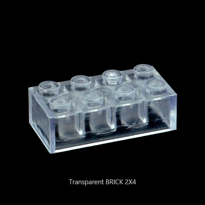 Kleine deeltjes 1x2 2x3 2x4 1x1 Bricks MOC Onderdelen Transparante Bricks bouwstenen Geschenken Speelgoed voor Kinderen