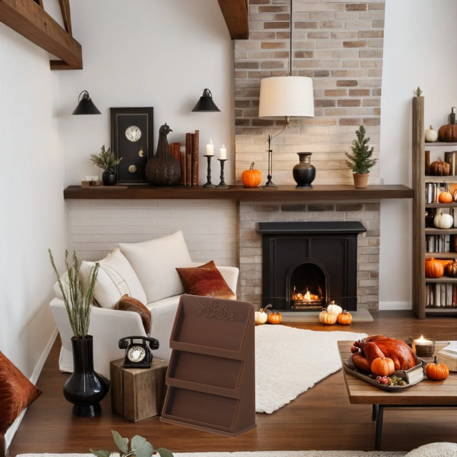 

Retro Vintage Style Magazine Rack Decorative Organizer Storage Shelf Multifunctional Home Office Magazine Holder