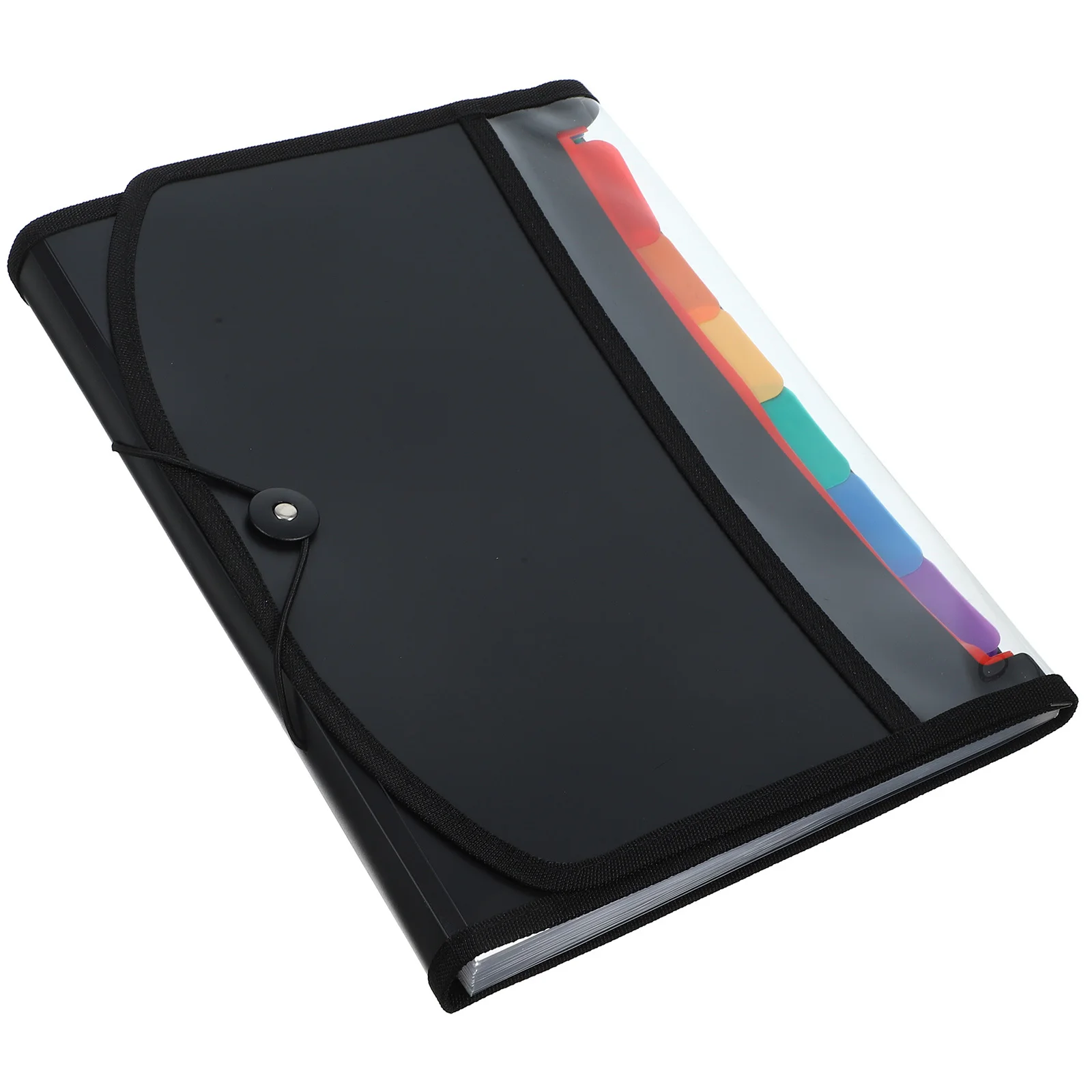 

Document Folder Bag PVC Expanding File Organizer Portable File Folder Button Closure for Office School Home Document