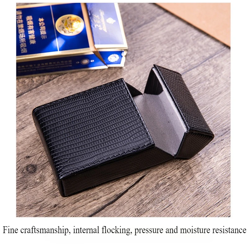 

Vintage cigarette box Case Holds 20 King Size Cigarettes PU Leather Storage Box Smoking Accessories Gift for Men and Women