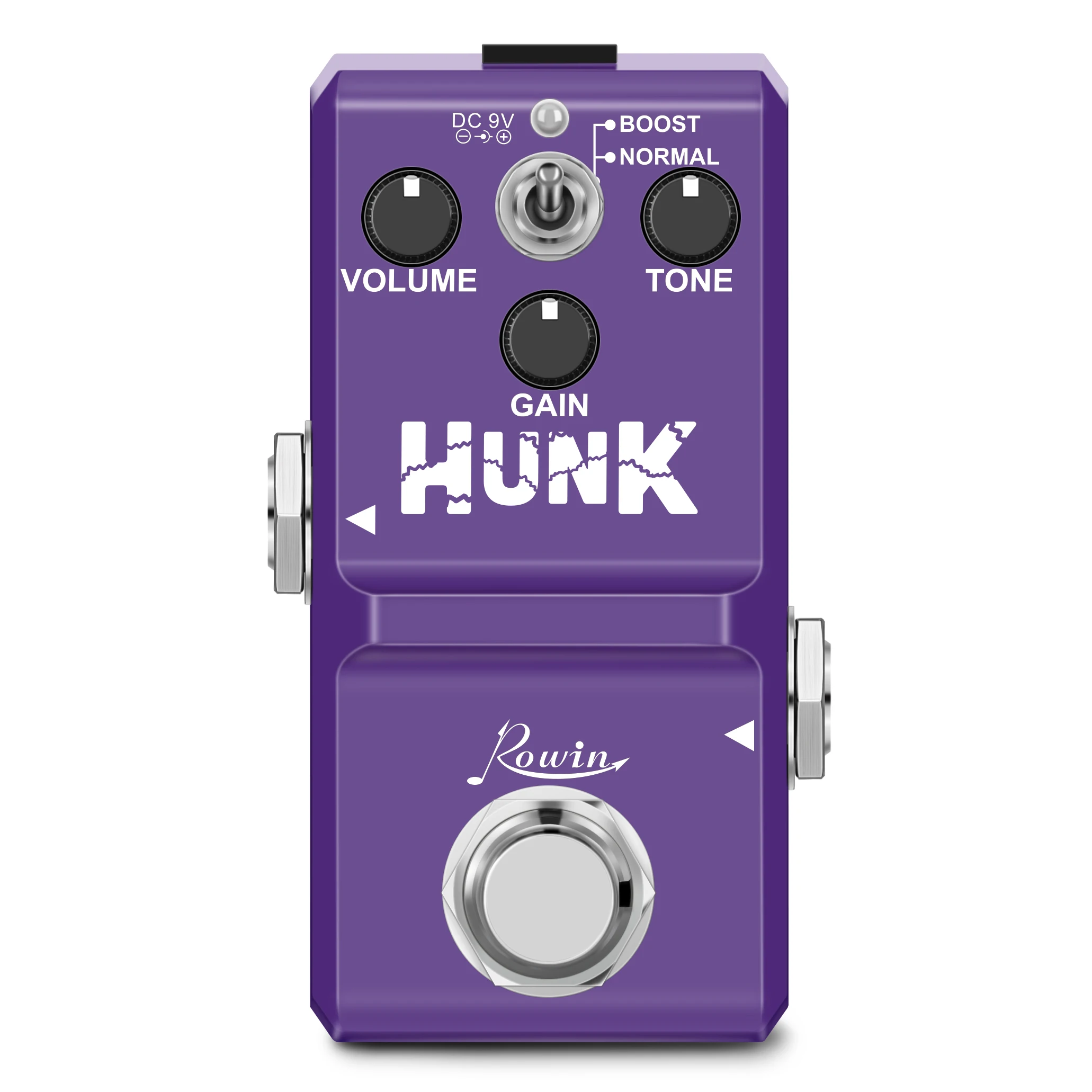 Pedal de efeito HUNK estilo britânico clássico Rowin DIST Super Tiny True Bypass Effector