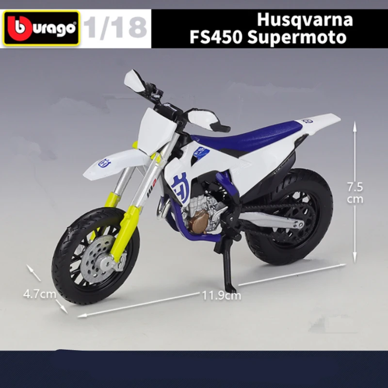 Maisto 1:18 Husqvarna FS450 Supermoto Alloy Racing Motorcycle Model Diecast Metal Motorcycle Model Collection Childrens Toy Gift