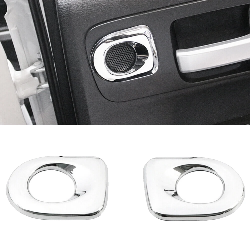 Chrome Rear Interior Door Speaker Cover Trim for 2014-2021 Toyota -Tundra Decoration Accessories