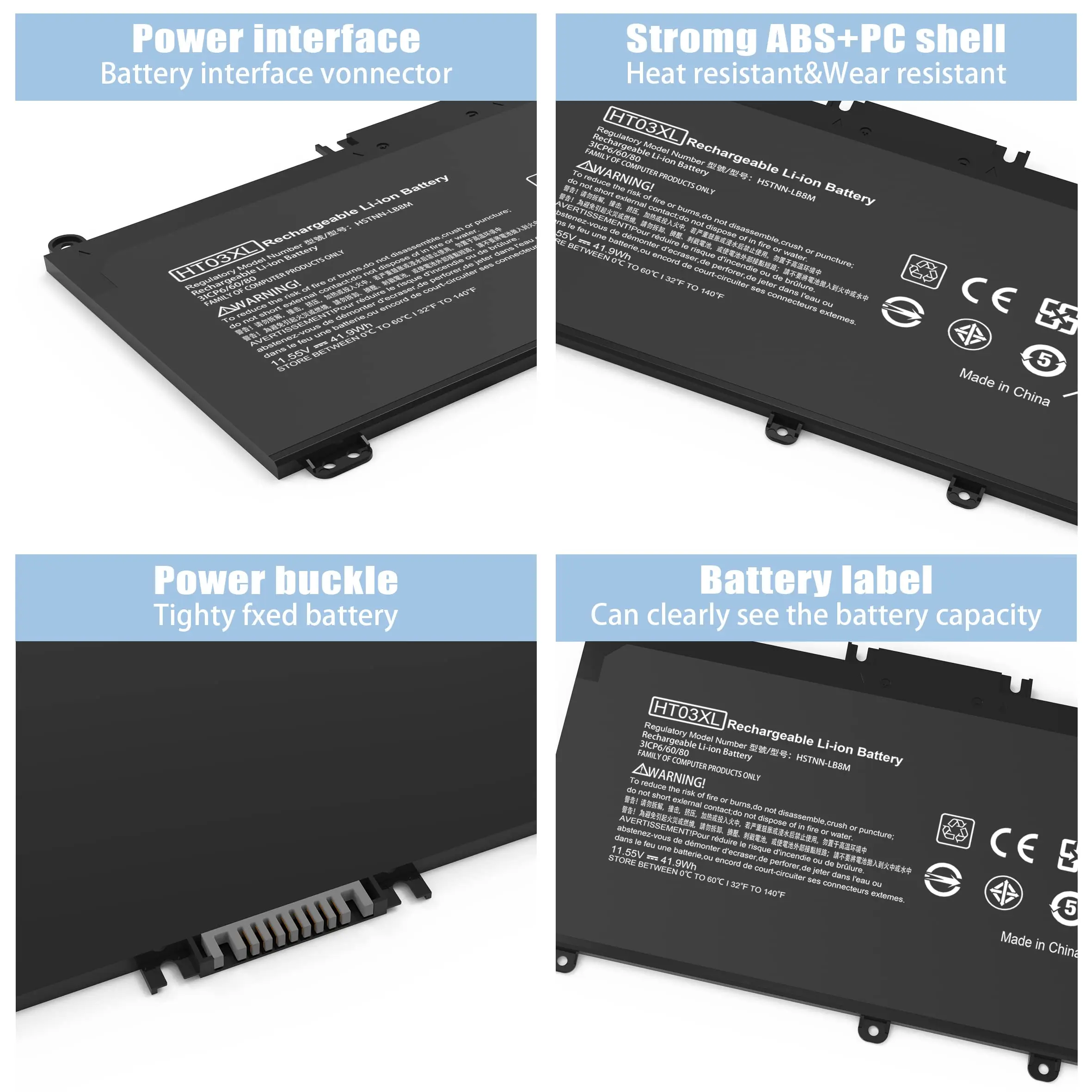 Batterie HT03XL L11119-855 Compatible HP Pavilion 15-DA 15-DB 15-DW 15-DY 14-CE 14-CF 17-by - Puissante Et Fiable