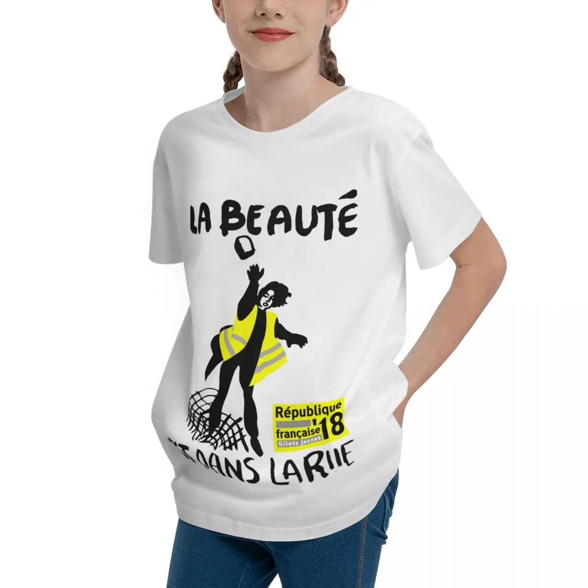 Gilets Jaunes La Beaute Est en La Rue-Camiseta de alta calidad para adolescentes, nueva camiseta informal de Fitness, fresca