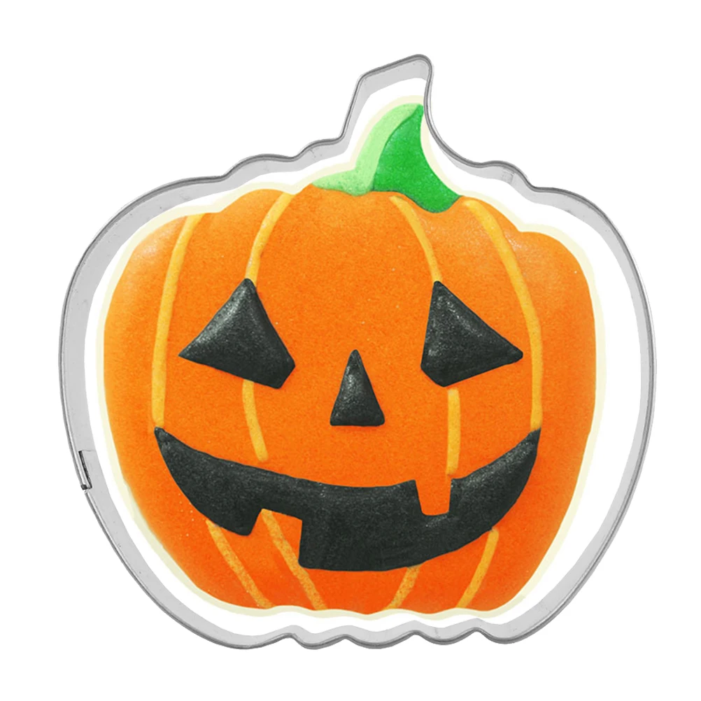 

2pcs Stainless Steel Pumpkin Cookie Cutters Biscuit Molds for Halloween Kids Treats Bread Chocolate Grade
