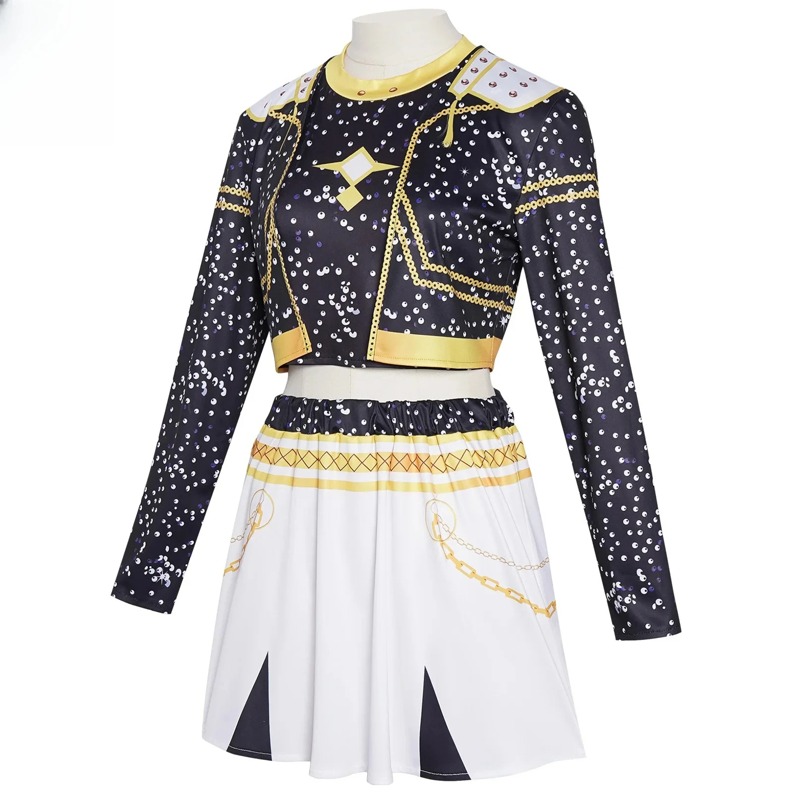 نوعية جيدة KPOP الساحرة الصيادين كوس البدلة شيطان هنتر ميرا روميزوي طباعة الإناث مرحلة الأداء البدلة #5