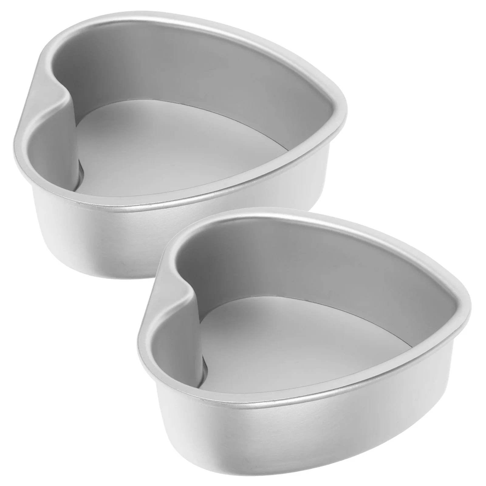 

2pcs Heart Shaped Cake Mold 6Inch Detachable Bottom Baking Pan Aluminum Alloy Easy Clean Mini Cheesecake Pans Removable Bottom