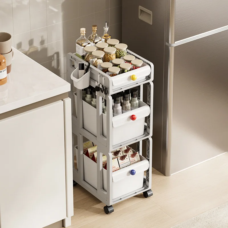 trolley storage rack floor-to-ceiling multi-layer bedroom bedside mobile bookshelf student dormitory dormitory storage shelf