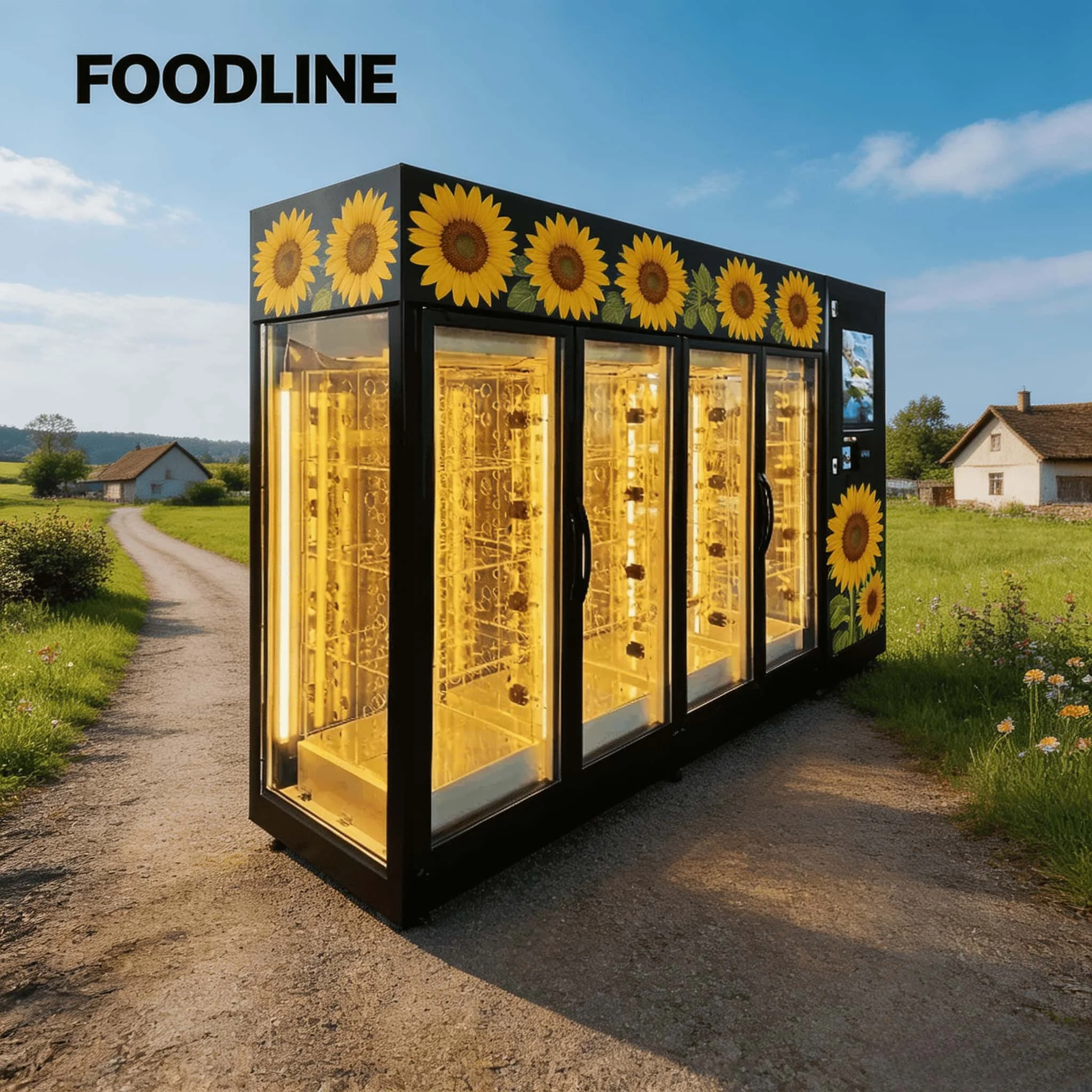 FOODLINE Scenic Spot Intelligent Flower Vending Machine High Definition Screen Fresh Bouquet Storage Locker for Tourist Area
