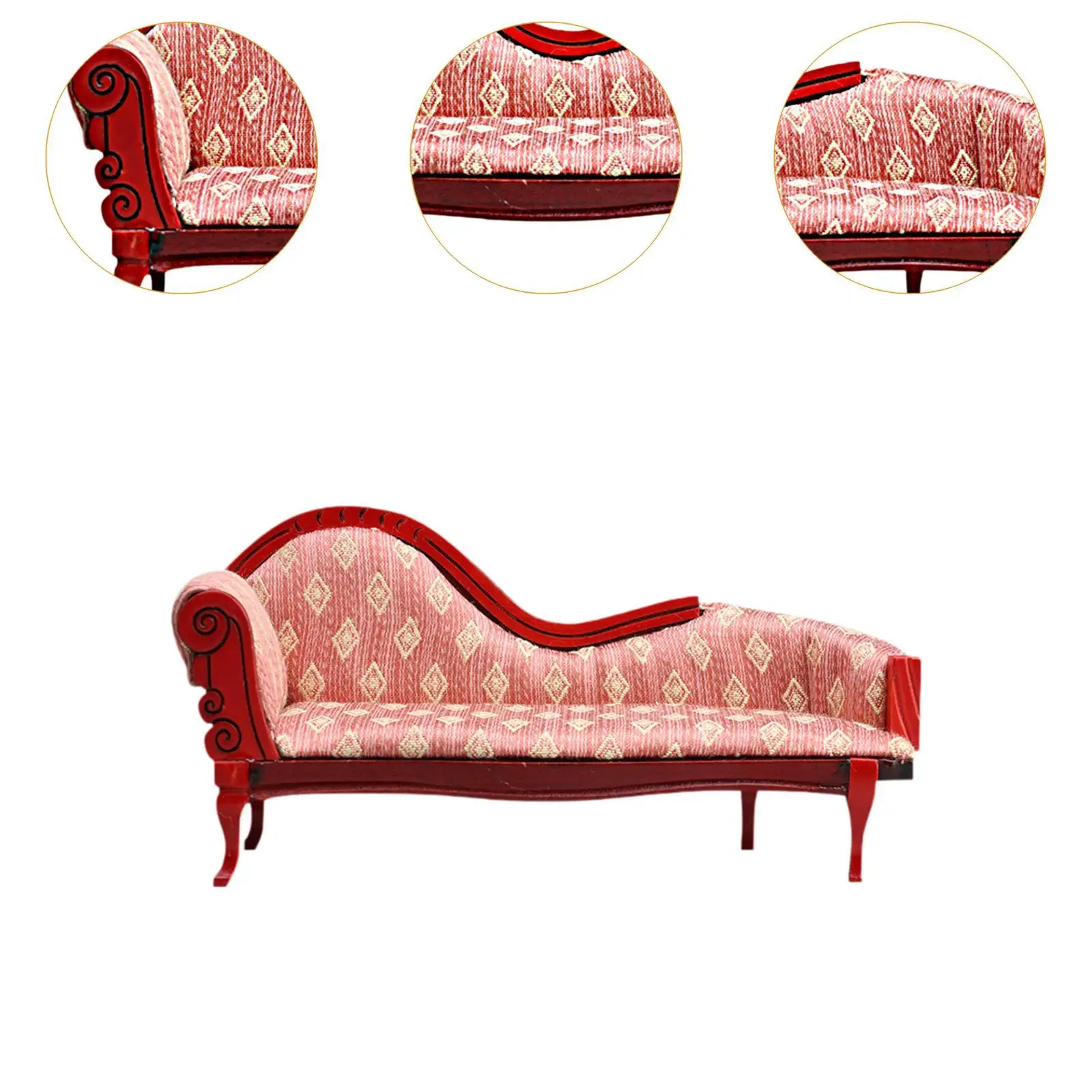 1:12 Domek dla lalek Mini Sofa Miniaturowe meble Sofa, dekoracja domku dla lalek, do samodzielnego wykonania
