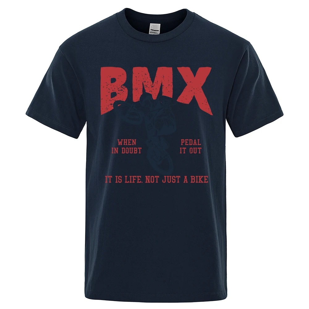 Bmx It Is Life Not Just A Bike Casual Breathable T-shirts Men Women Cotton Tee Summer Loose Clothes Soft O-Neck Oversized Tops