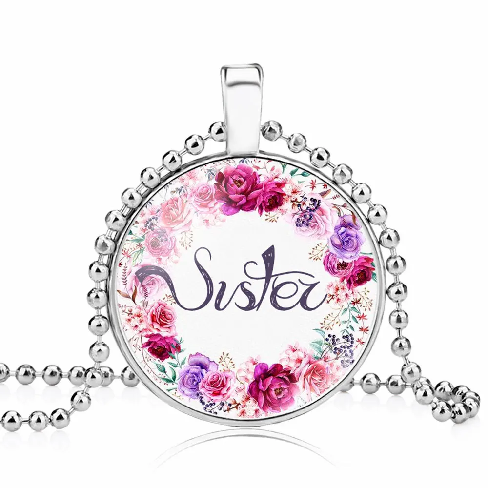 Korean version of simple Sister letter pattern alloy necklace boutique trinkets girls New Year gift