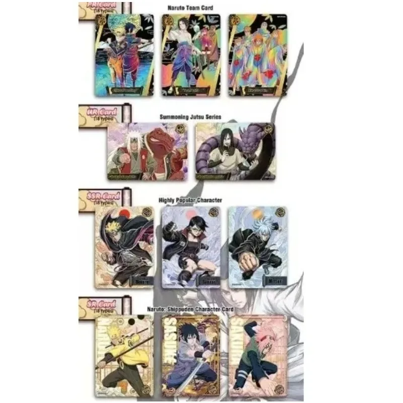 Naruto Akatsuki Trading Cards Rare Anime Character Game Collection Booster Box Collectible Card Toy Gift for Fans Collectors