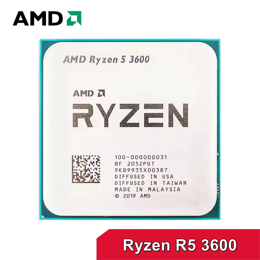 معالج وحدة المعالجة المركزية AMD Ryzen 5 R5 3600 3.6 جيجا هرتز سداسي النواة اثني عشر خيط 7NM 65W L3=32M مقبس AM4 #1