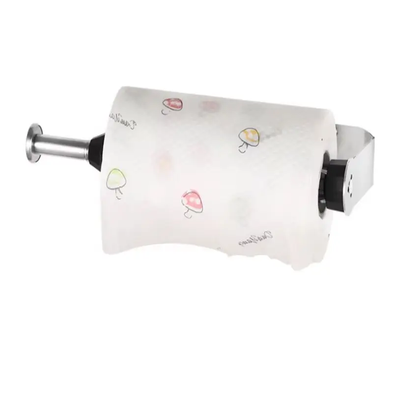 Premium Stainless Steel Wall Mount Paper Towel Holder Punch-Free Adhesive No-Drill Storage Organizer for Bathroom Toilet Tissue