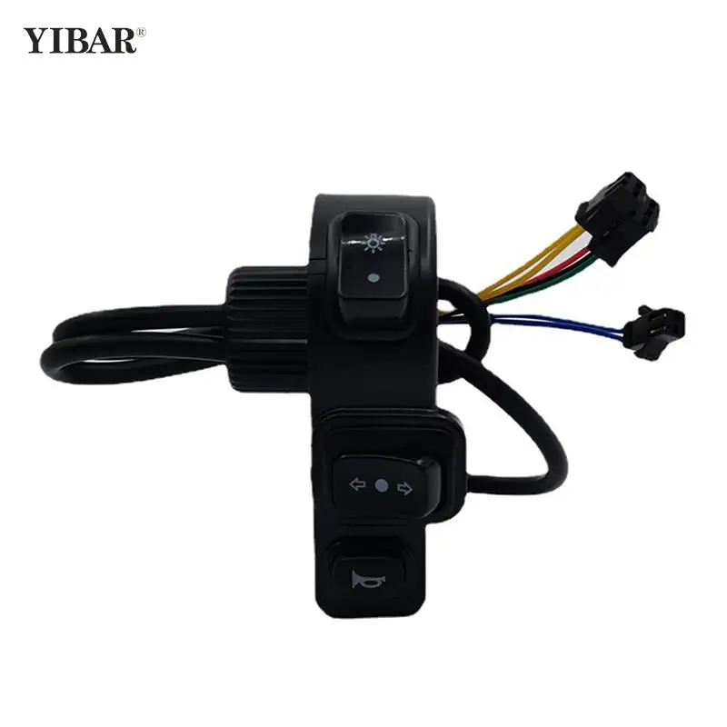 3 In 1 Motorcycle Switch Electric Bike Scooter ATV Quad Light Turn Signal Horn ON/OFF Button for 22mm Dia Handlebars Motorbike