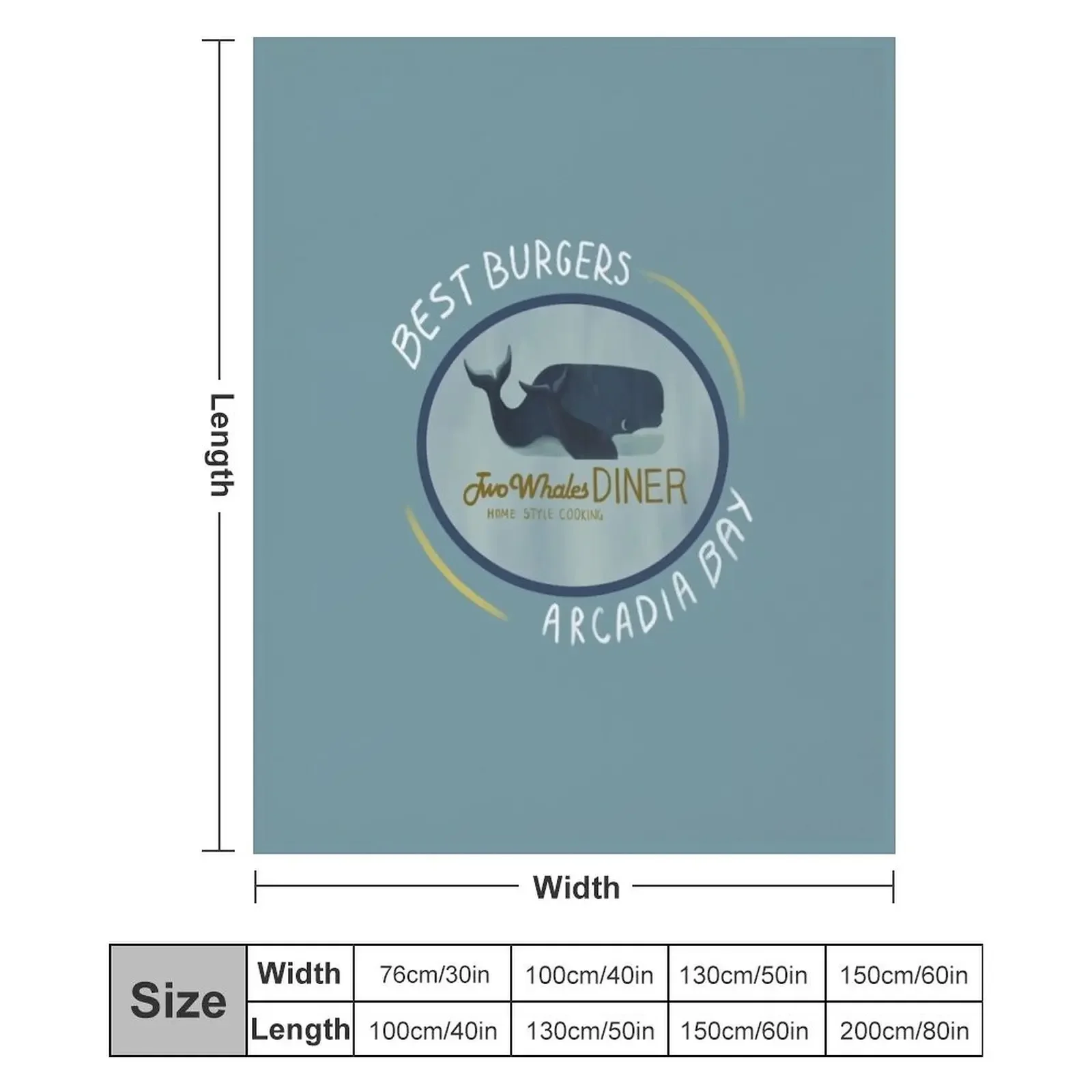 Two Whales Diner Tee (lighter) Throw Blanket Soft Plush Plaid Hair warm for winter Luxury Designer Blankets