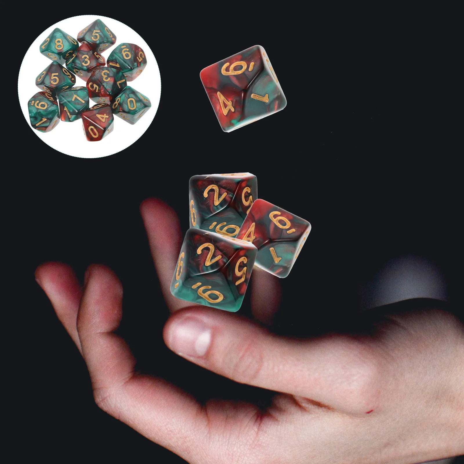 

10Pcs Kids Mathematical Dices Multi-Sided for Classroom Home Teaching Easy Reading Educational Aid Multiple Sided