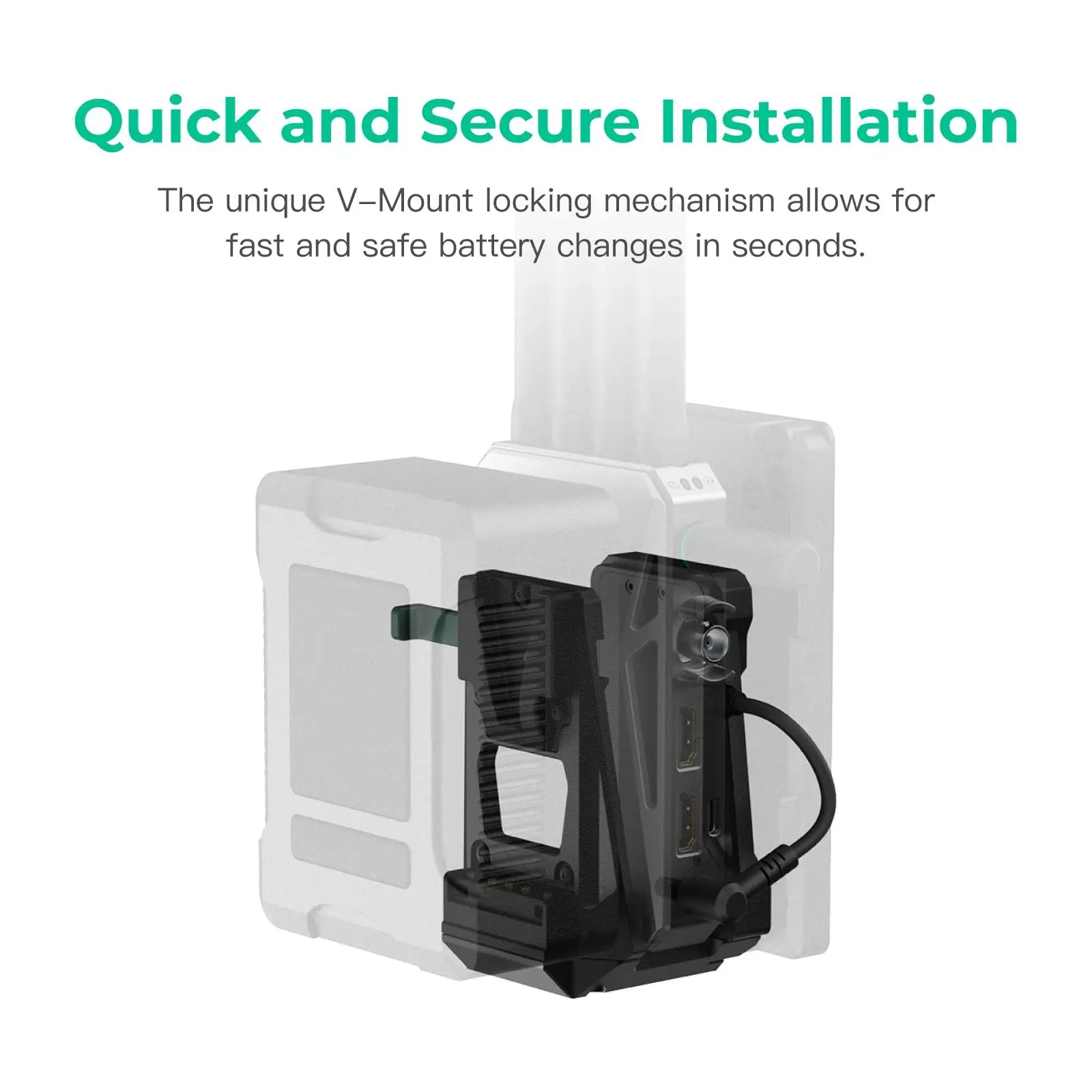 محول Accsoon V-Lock لبطارية V-Lock إلى CineView Master 4K، CineView 2 SDI نظام نقل الفيديو ACC32