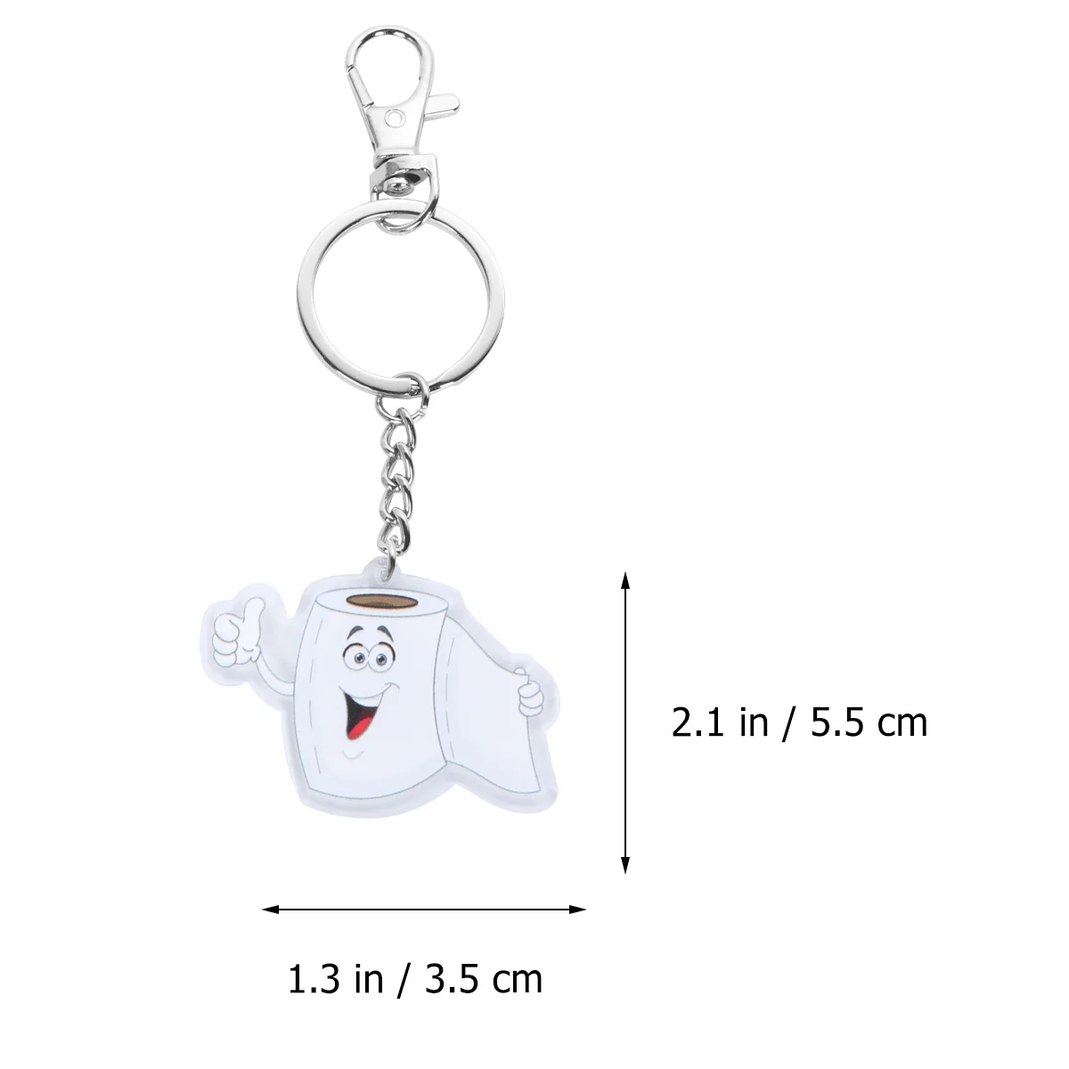 Carrier Bags Decoration Charm Roll Paper Key Ring Acrylic Keychain Holder Hanging Pendant Nurse