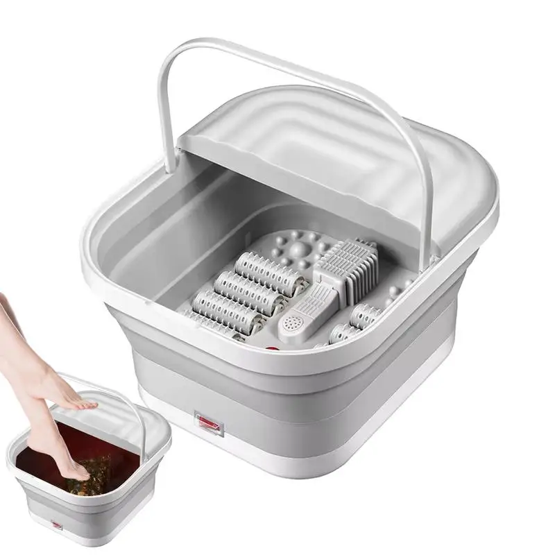 Portable Thermostatic Foot Massage Tub Foldable Heating Automatic Foot Bath Tub For Home To Promote Blood Circulatio