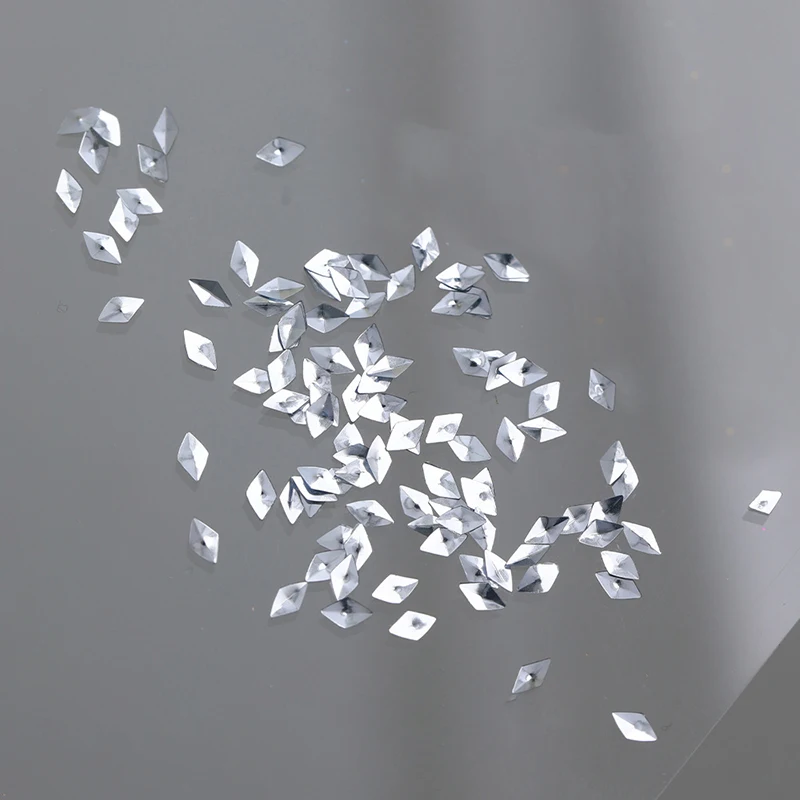 Mini rombos con parte posterior plana de 6 rejillas, diamantes de imitación para decoración de manicura DIY