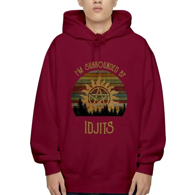 

Supernatural I’M Surrounded By Idjits Sunse Retro Sweatshir Autumn S-3Xl Cotton Classic Custom Design Hoody