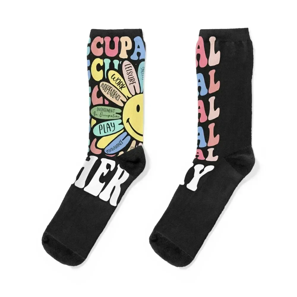 Occupational Therapy OT Therapist, Inspire OT Month Flower Socks gifts kawaii funny sock valentine gift ideas Socks Male Women's