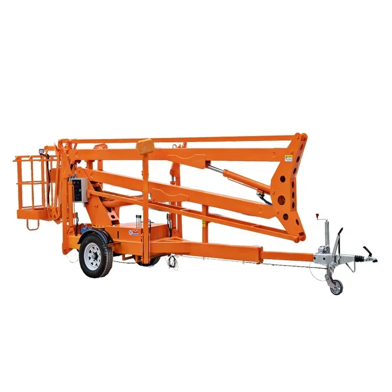 Main Lift Boom Crawler Crane 8 Ton Telescopic Hydraulic Aerial Work Platform Towable Boom Lift Construction Wareho