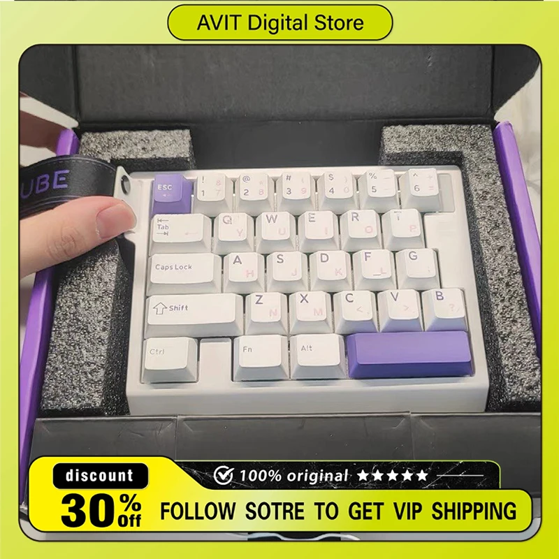 

FURYCUBE M30HE Проводная клавиатура с магнитной осью 8K 0,1 мс Cutom Socd E-Sport Офисная мини-клавиатура Игровые аксессуары FPS Подарки для геймеров