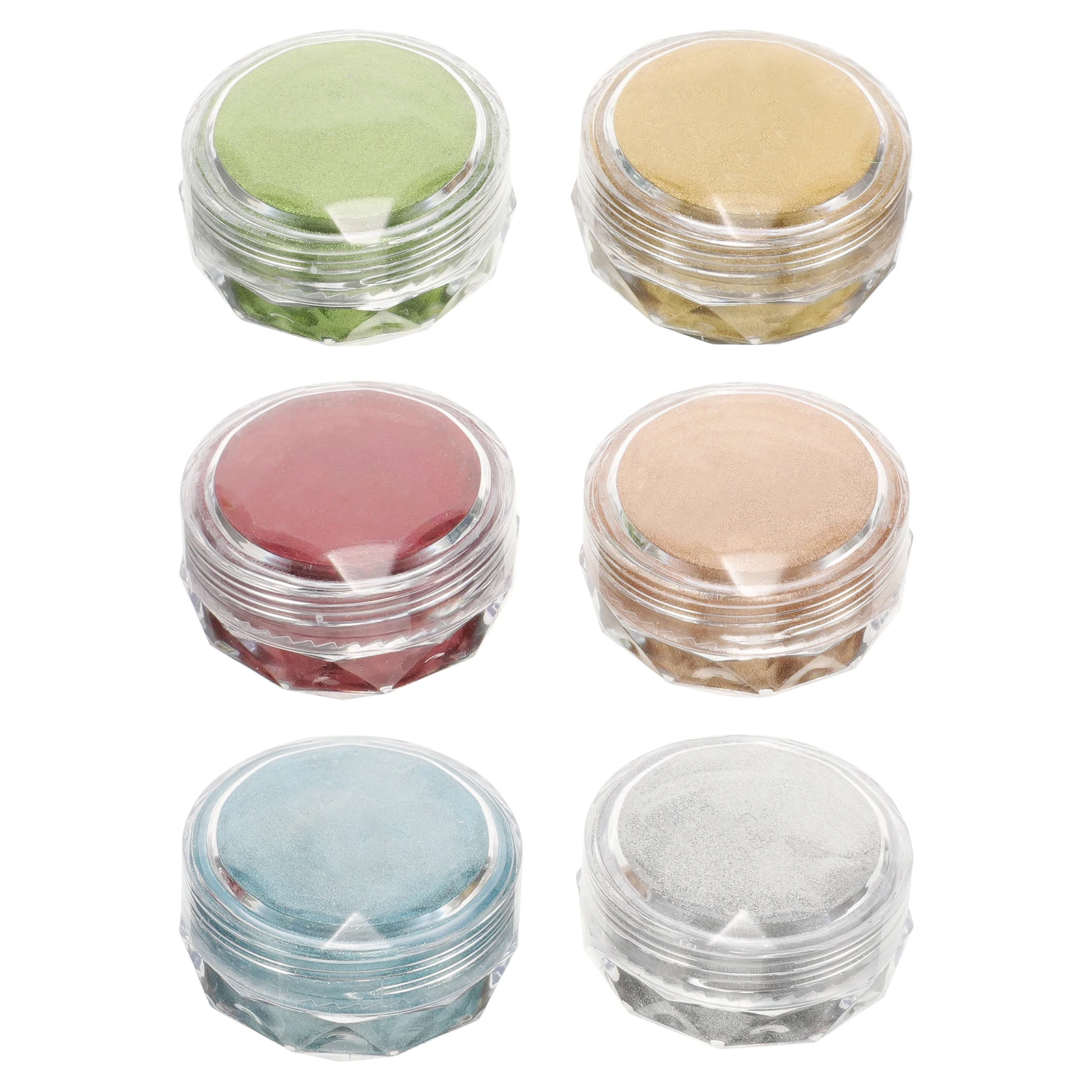 

6 Pcs Six Colors Mirror Powder Nail Glitter Sequins Decorations for Nails Manicure Shimmer Accessories