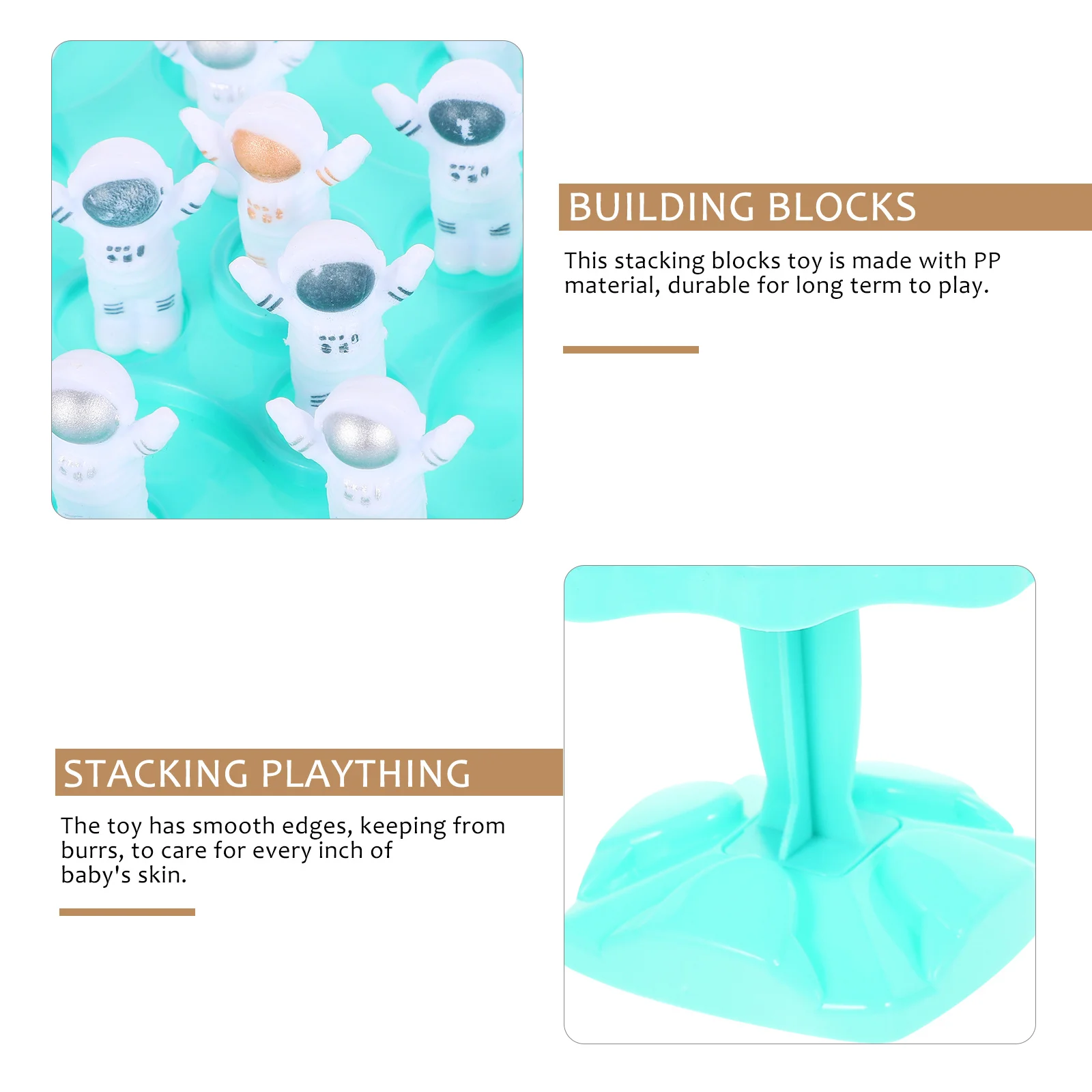 

1 set 1 Set Stackable Astronaut Blocks Educational Toddler Balance Learning Game Montessori Style Building Plaything For Kids